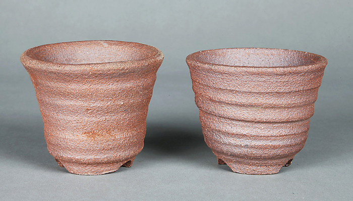 手作り山草鉢２点セット