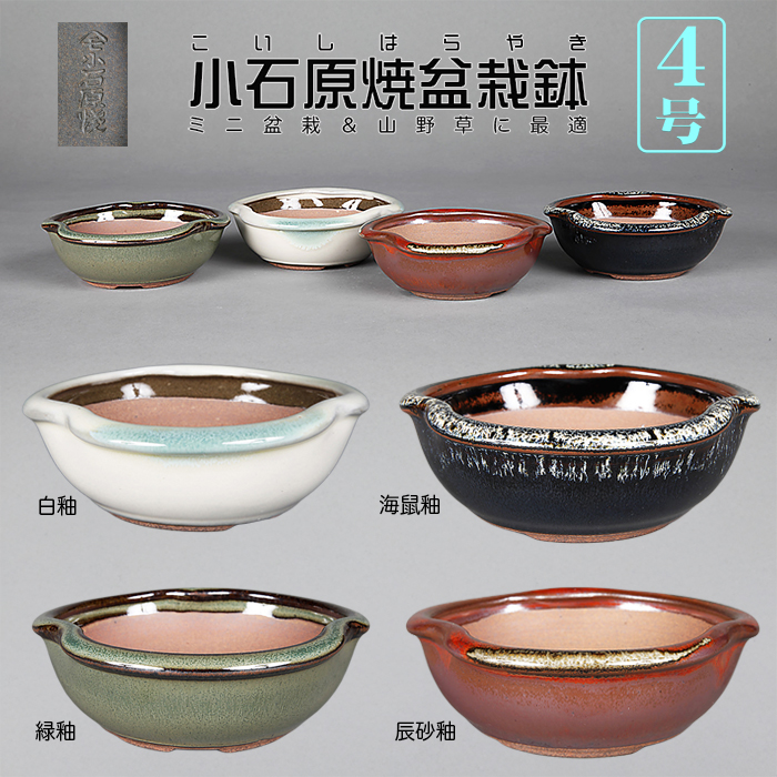 小石原焼4号変形丸鉢4点セット