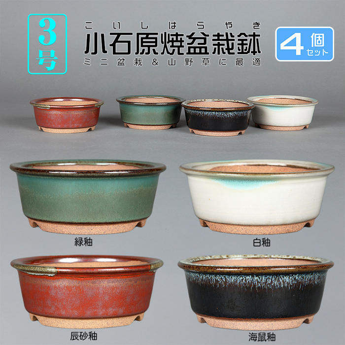 小石原焼3号外縁丸鉢4点セット