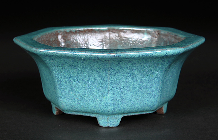 呂均釉外縁八角鉢