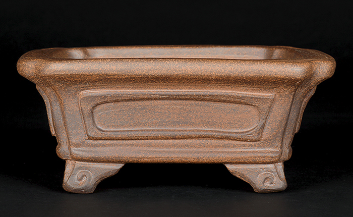 行山外縁隅入額面長方鉢